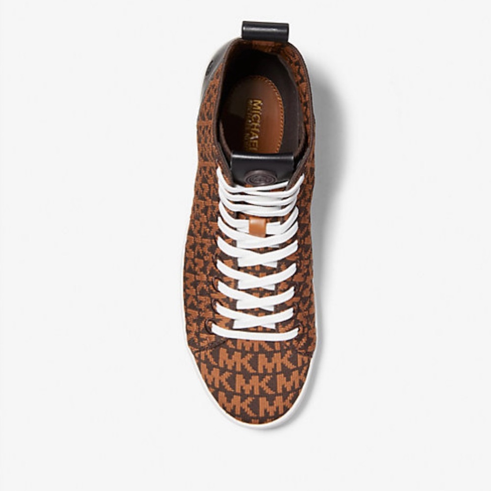 Michael Kors Brown Leopard Print High-Top Sneakers